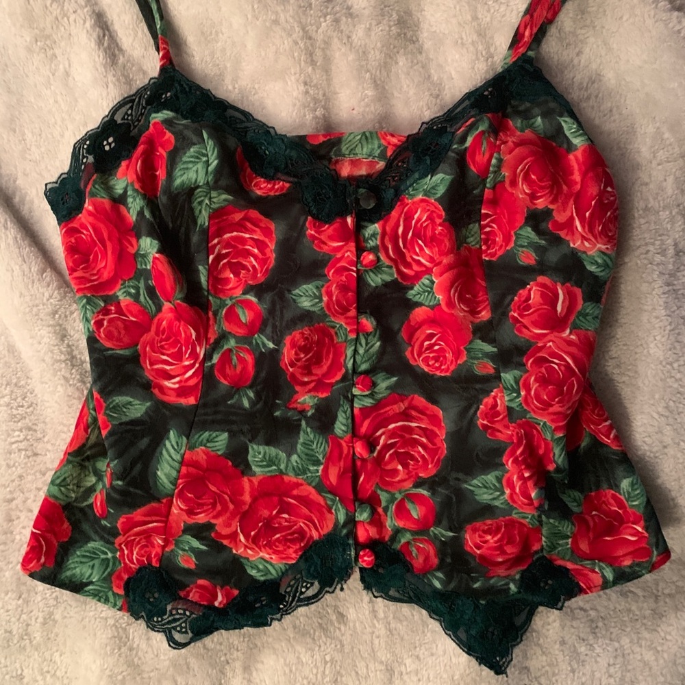 Rose Lace Accented Blouse